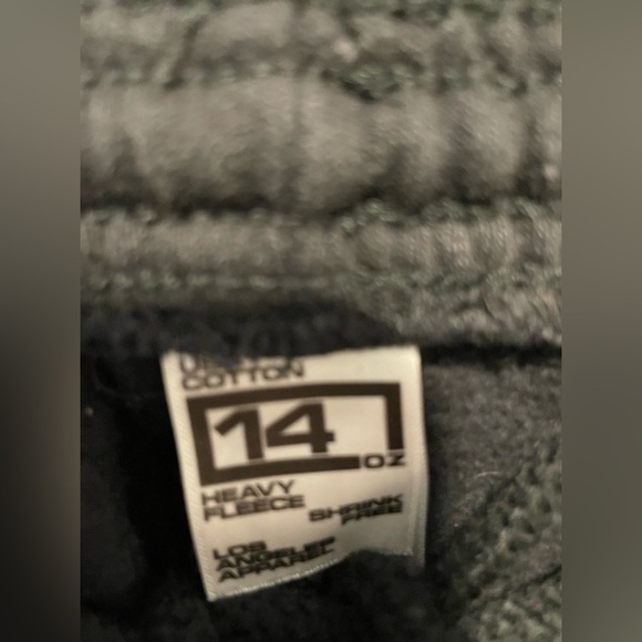 Los Angeles Apparel Unisex Heavy Fleece Sweatpants Black Jogger Pants size M - Picture 3 of 3